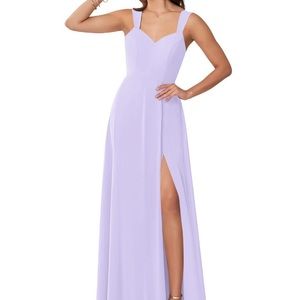 Lilac Chiffon floor length dress (Custom Size 8)